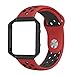 For Fitbit Blaze Bands, SKYLET 2 Pack Breathable Replacement Straps with Steel Frame for Fitbit Blaze Silicone Bracelet (No Tracker)[2PC: Black-Gray&Red-Black+2 Frames, Large]