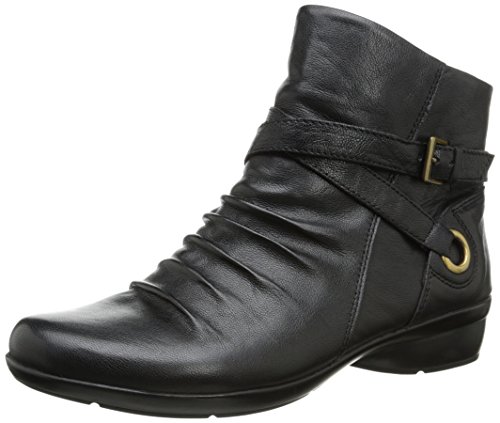 Naturalizer Women's Cycle Bootie, Black Leather, 8 N US