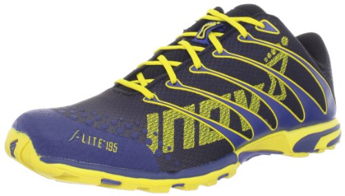 Inov-8 Men's F-Lite 195 Cross-Training Shoe, Grey/Blue/Yellow, 6.5 Men/ 8 Women M US