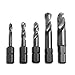 Milescraft 2320 5pc Stubby Bit Set- 5pc. HSS Stubby Drill Bits with 1/4-Inch Quick Change Hex Shank (3/32in, 1/8in, 3/16in, 1/4in, 5/16in) - Drill Bit Holder Included