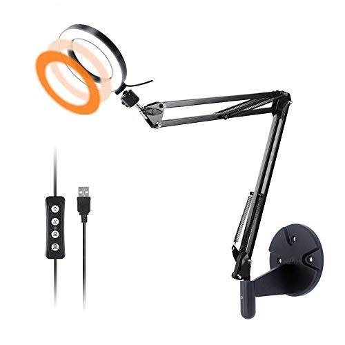 Buy Wall Mount Light, 6'' USB Ring Light with Wall Swivel Mount for