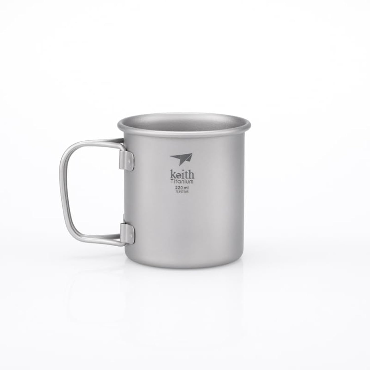 Keith Ti3200 Outdoor Folding Titanium Water Mugs Drinkware Camping Cups No Lid Ultralight Portable Outdoor Travel Mug 40g 220ml