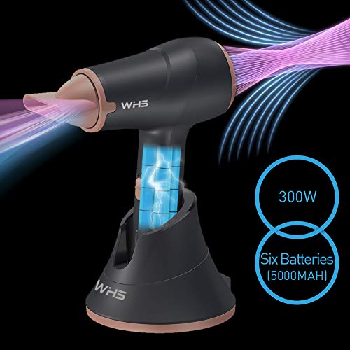 whs cordless rechargeable lithium battery operated hair dryer