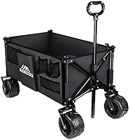 Aokeou キャリーワゴン 折りたたみキャリーカート 耐荷重100kg 大容量124L サイドポケットのデザイン 取り外し可能な布カバー 洗濯が便利です ワンタッチ収束式 4輪 特大タイヤ 全地形対応 アウトドア キャンプ レジャー BBQ...