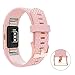Wearlizer Compatible with Charge 2 Bands Accessories Silicone Strap Replacement Charge 2 Special Edition Lavender Rose Gold Buckle Pink