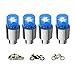 Gechiqno 4 Pair LED Green-Color Wheel Lights - Car Bike Wheel Tire Tyre Valve Dust Cap, Safety, Waterproof, Motion Activated, Spoke Flash Lights Car Valve Stems & Caps Accessories (Blue)