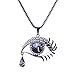 Qiyun (TM) Faceted Crystal Oval Tear Drop Bead Eye Shape Design Pendant Link Necklace