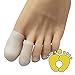 HappyFeet Toe Cap Toe Protector Sleeve - For Bunion, Hammer, Toe Rubbing 2- Pack (Small)