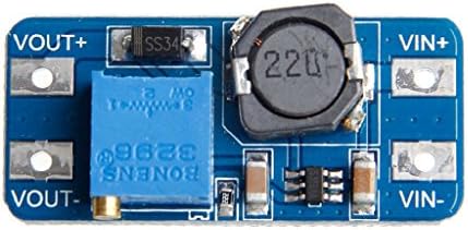 Aluoflower MT3608 DC DC Step up Module Adjustable Converter Booster Power Supply Output 2A