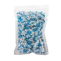 HOWWOH 1000 Pieces Blue-White Hard Gelatin Empty Capsules Joined Or Separated Capsules 0#