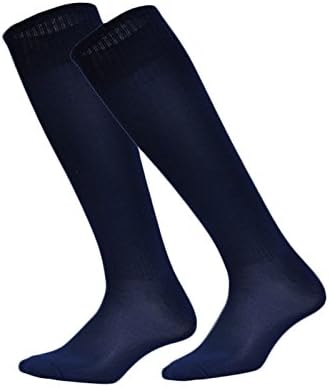 Over Calf Socks Men Knee High Long Navy Socks for Soccer, Football, Baseball Athletic One Pair