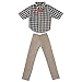 ASIV 4 Sets Boy Doll's Plaid Clothes Jacket Casual Trousers Outfit for Ken Fashionista Dolls, Clothing Accessories, Girls Christmas Birthday Gift