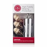 EarPeace Ear Plugs - High Fidelity Hearing Protection for Concerts & Music Professionals (Silver/White)