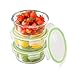 Aibeide Glass Round Meal Prep Containers-3 Set(27oz)，BPA-Free Airtight Food Storage Containers，Freezer to Oven,Microwave,Freezer,Dishwasher Safe Lunch Containers (Round)