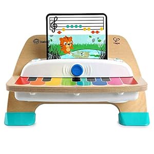 Baby-Einstein-Hape-Magic-Touch-Piano-Musical-Wooden-Toy Baby Einstein Hape Magic Touch Piano Wooden Musical Toy Instruments for Toddlers, 2 Play Modes, 6 Songs, Volume Control…