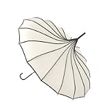 Topwedding 35'' Nylon Pagoda Parasol Bridal Umbrella,Ivory