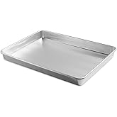 Nordic Ware Prism 21x15 inch Extra Large Baking Pan, XL Capacity, Textured Natural Aluminum For Roasting Baking Broiling