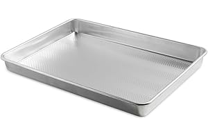 Nordic Ware Prism 21x15 inch Extra Large Baking Pan, XL Capacity, Textured Natural Aluminum for Roasting Baking Broiling