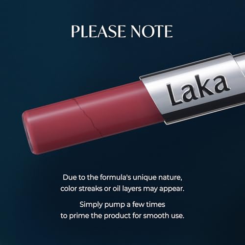 Laka Perfect Twin Lip - Dual-Ended Matte Liquid Lipstick & Clear Gloss | Long Lasting 12 Hour Color, Transfer Proof | High Pigmented Lightweight Non-Sticky | Korean Makeup | #909 Guilty Mauve, 0.31oz