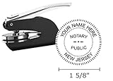 New Jersey Notary Seal Embosser, Pocket/Hand Model, 1-5/8