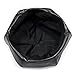 Locomo Men Women Winter Warm PU False Leather Plain Color Beret Cap FFH243BLK Black