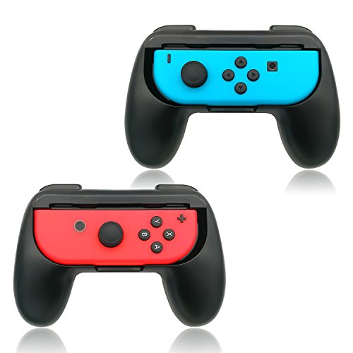 Nintendo Switch Joy-Con Grips Kits, Wear-resistant Joy-con Handle Protect Case for Nintendo Switch NS (Black) Pack of 2 With 2 Pack Black Switch Joy-con Controller Silicone Cases Nintendo Switch Joy-Con Grips Kits, Wear-resistant Joy-con Handle Protect Case for Nintendo Switch NS (Black) Pack of 2 With 2 Pack Black Switch Joy-con Controller Silicone Cases