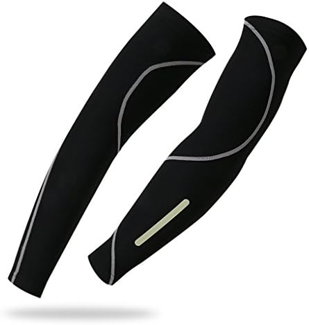 Spoz Pro Simple Black Breathable Arm Sleeves Armwarmers L