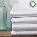 Huesland Organics Fitted Sheet GOTS Certified 100% Organic Cotton 300 Thread Count with Deep Pockets – White (Queen Size)