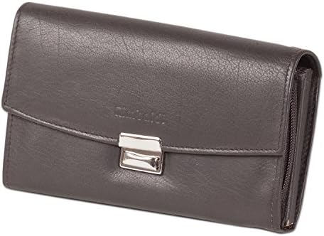Rimbaldiprofessional Kellnerbörse reinforced with extra coin pocket made from soft, untreated calf leather in dark-brown