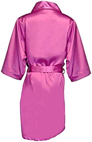 GirlEO Women's Satin Bridal Party Robes - Available in 33 Colors and Sizes Ranging from Petite to 3X/4X
