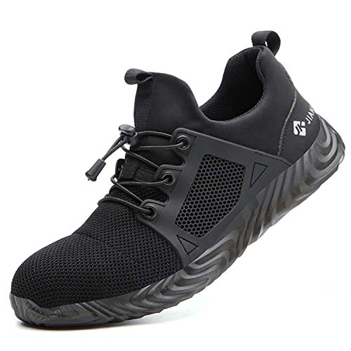 SUDEX Steel Toe Work Shoes Safety Shoes Men Women, Indestructible Shoes Lightweight Breathable Puncture Proof Working Shoes for Construction
