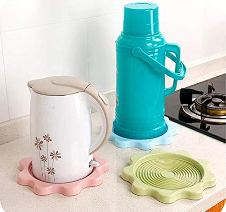 Amazon コースター クリエイティブコースターケトルパッド防漏トレイホーム防汚コースターマット断熱パッド グリーン ケトル マット カップマット 可愛い コースター オンライン通販