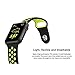 Apple Watch Band ,42MM Sport iWatch Bands Silicone Replacement Wristbands Strap for Apple Watch Series 3 Series 2 Series 1  Sport Edition , M/L Size - Black/Volt Yellow
