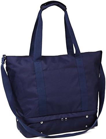 roseta 2Rooms, Gym Tote Bag with Shoe Compartment , Flight , Fitness (Large, Navy)