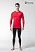 TSLA Men's UPF 50+ Compression Shirts, Cool Dry Long Sleeve Athletic Tops, Sports Baselayer Workout Shirt, Zero Red, X-Large