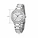 MAMONA Women's Watch on Sale Clearance Crystal Accented Ceramic and Stainless Steel White and Silver L68008SR