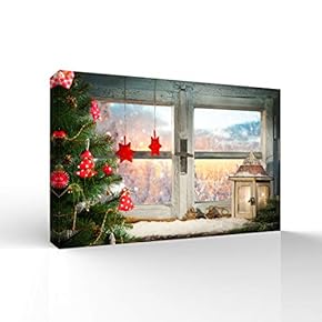 Canvas Wall Art Merry Christmas Pictures Home Wall Decorations for Bedroom Living Room Paintings Canvas Prints Framed - 12x18 inches