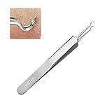 SelfTek Blackhead Extractor Stainless Steel Pimple Remover Clips Curved Needle