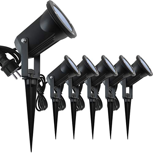 Lumare LED Gartenstrahler | GU10 inkl. 5W LED Aussenstrahler | Mit Erdspieß | LED Gartenleuchte Set…