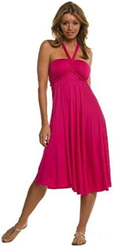Elan International Womens Convertible 6-Way Dress/Skirt Fuschia Medium