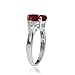 Ice Gems Sterling Silver Created Ruby Red and Heart Ring