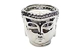 Thompson Ferrier - Collection de bougies parfumées Buddha - Bougie Home Decor parfumée au thé blanc et à la menthe - Argent - Sculptée à la main et coulée à la main avec les meilleures huiles essentielles