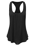 JJ Perfection Women's Texture Woven Chiffon Racerback Tank Top