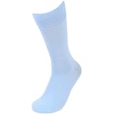 Feraricci Solid Color Casual Dress Socks for Men - Colorful &amp; Comfortable Crew Socks
