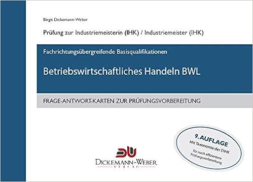 Frage Antwort Lernkarten Bwl Betriebswirtschaftliches - 