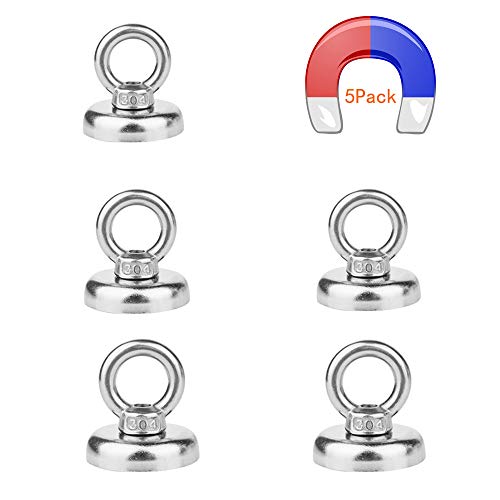 image for HHOOMY 68 LBS Pulling Force Super Powerful Round Neodymium Magnet with