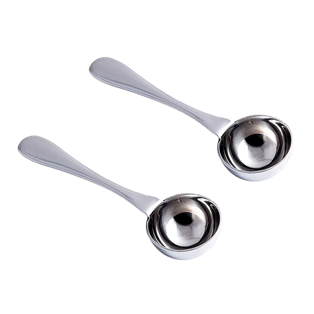 2 Pcs Coffee Scoop Measuring Spoon Sugar Tea Coffee Spice Measure Scoop Stirring Spoon for Coffee, Loose Tea, Sugar or Flour (15ML)