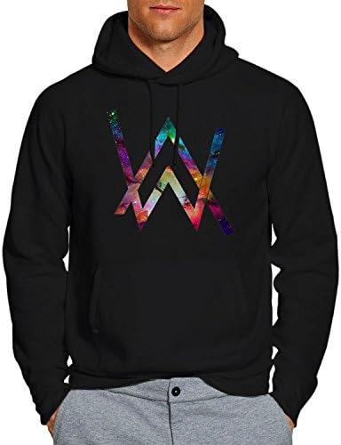Alan Walker Galaxy Nebula Hoodie Pullover Unisex Sweatshirt - Black - XL FW