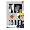 Feuerwehrmann Sam 4tlg. Edelstahlbesteckset im Geschenkkarton: 4-teilig, Edelstahl, Rostfrei, mit Prägung