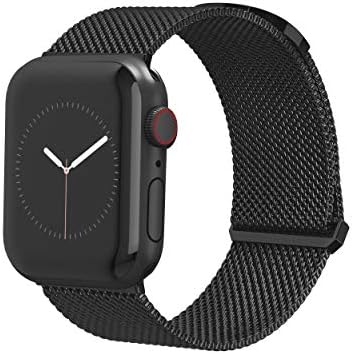 Apple Watch Band 42mm / 44mm by TalkWorks | Comfort Fit Adjustable Magnetic Strap | Milanese Loop Stainless Steel | iWatch (Series 4, 3, 2, 1) Accessories Bands for Women & Men - Black